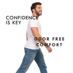 Man with odor free comfort