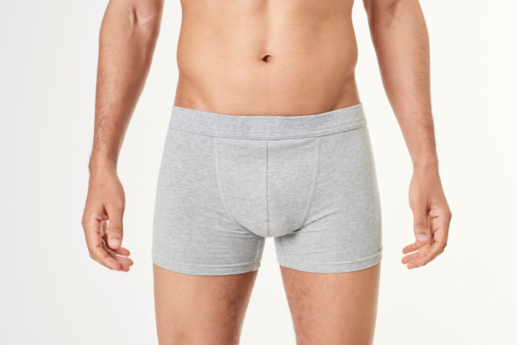 man wearing an underwear